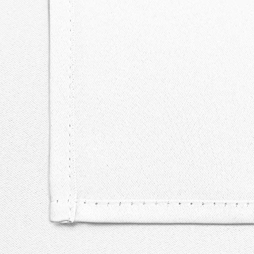 Pure White Room Darkening Window Curtains 52x36 Inch for Kitchen (Pure White / 52"W x 36"L (Pack of 2))