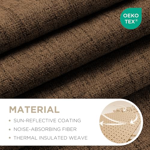 Blackout Curtains for Bedroom (Cappuccino / 66"W x 108"L (Pack of 2))