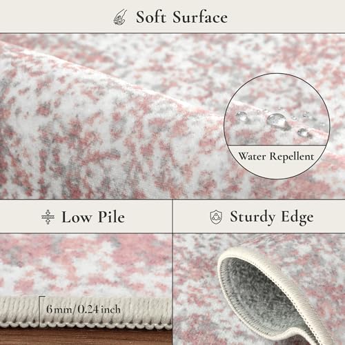 Area Rugs 9x12 for Living Room (Pink Grey / 9' x 12' (Rectangular))