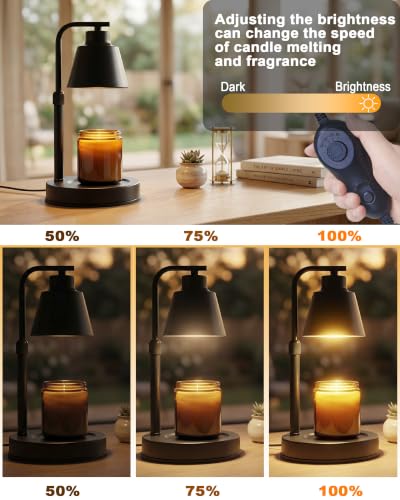 Candle Warmer Lamp with Timer (Black)