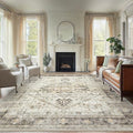 Amada Large 8x10 Washable Area Rug for Living Room (8' x 10' (Rectangular) / Grey/Beige)