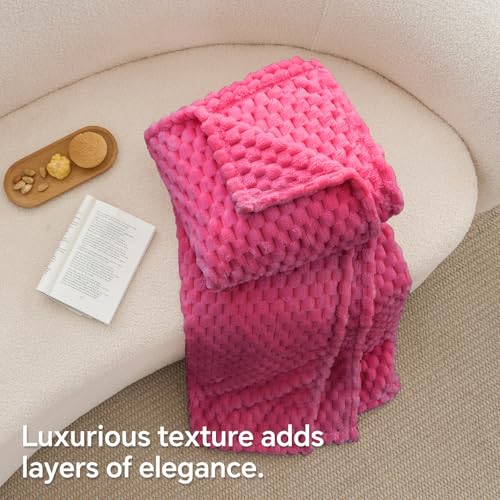 Hot Pink Twin Blanket for Couch (Hot Pink / Twin(60"x80"))