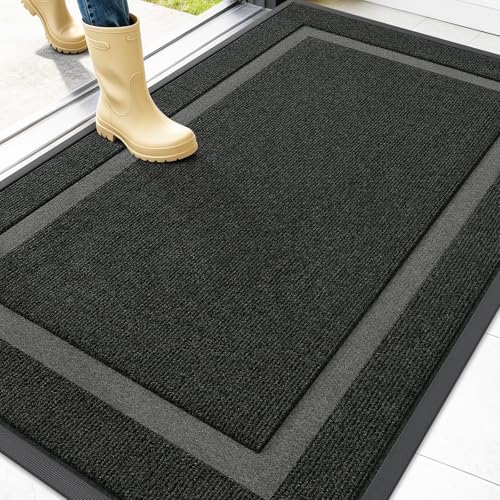 Front Door Mat Outside 47x32 (Black / 47" x 32")