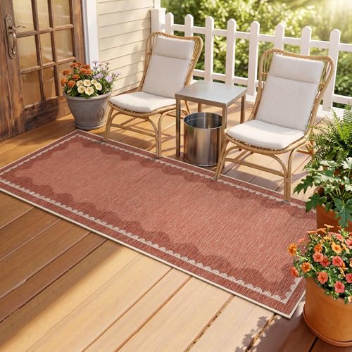 2x8 Washable Runner Rug (Jute Red / 2' x 8' (Rectangular))