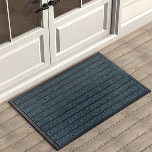 Extra Durable Door Mat Outside Entrance (36" x 24" (Rectangular) / Bright Blue)