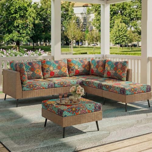 Printed Couch Cushion Covers (Red / Seat Cover 3 Pack)