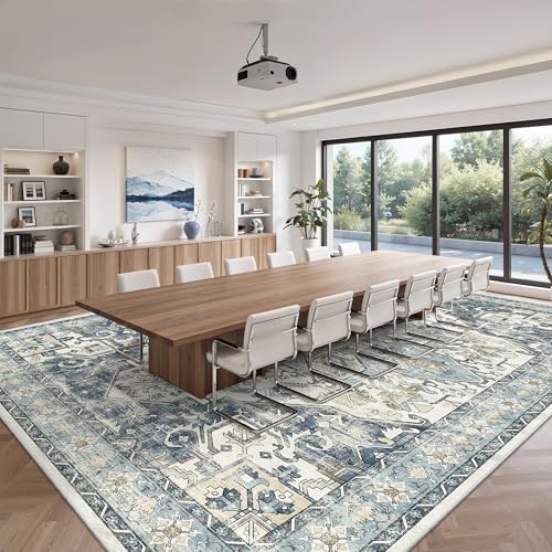 10x14 Area Rugs for Living Room (Blue/Ivory / 10' x 14' (Rectangular))