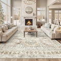 10x14 Area Rugs for Living Room Washable Rug Non (Brown/Pink / 10' x 14' (Rectangular))