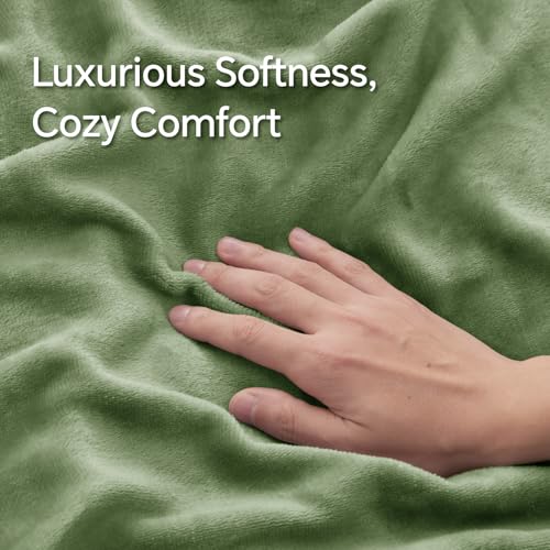 Flannel Pillow Cases Queen Size Set of 2 (Sage Green / 30" x 20" (Pack of 2))