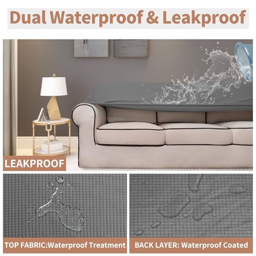 100% Waterproof Couch Cover (Grey / Sofa)