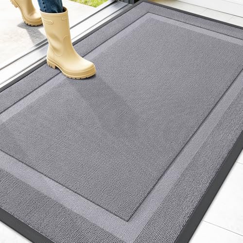 Front Door Mat Outside 47x32 (Classic Gray / 47" x 32")
