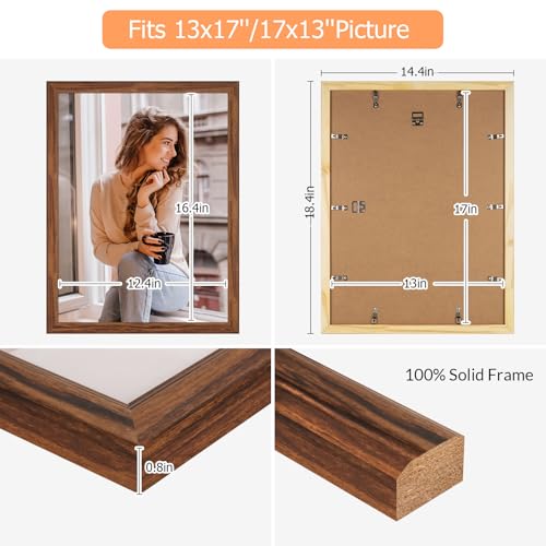 13x17 Wood Frame Brown (Brown / 13x17)
