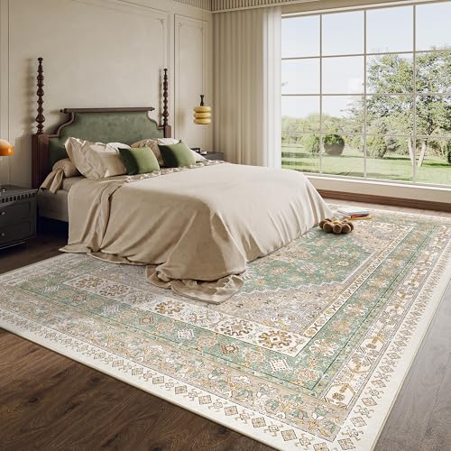 8x10 Area Rugs for Living Room (Green/Brown / 8' x 10' (Rectangular))