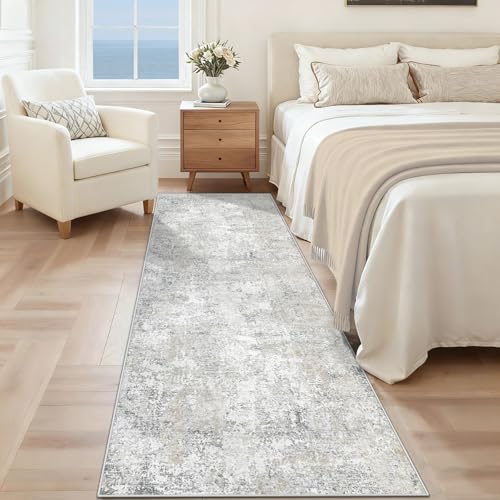 2x7 Runner Rug for Hallway (Beige Grey / 2' x 7' (Rectangular))