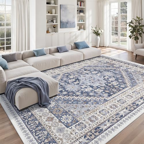 10x12 Area Rugs for Living Room (Blue/Beige / 10' x 12' (Rectangular))