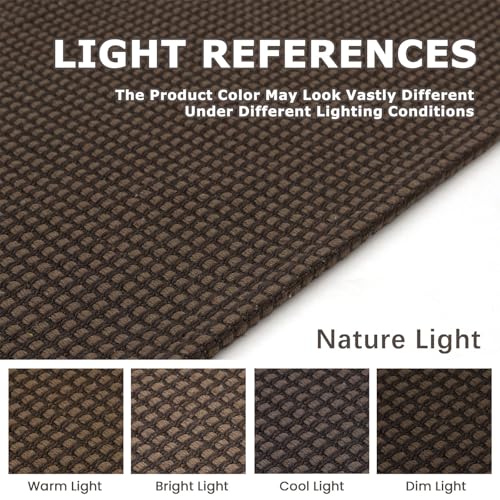 Runners for Hallways 2x8 ft Washable Kitchen Runner Non Slip Rubber Backed Hall Runners Cotton Entryway Runner Rugs Floor Carpet for Indoor Backdoor Bedroom Kitchen (Reddish Brown/Coffee / 2' x 8' (Runner))