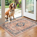 Washable 2x3 Small Area Rug (2' x 3' (Rectangular) / Orange)