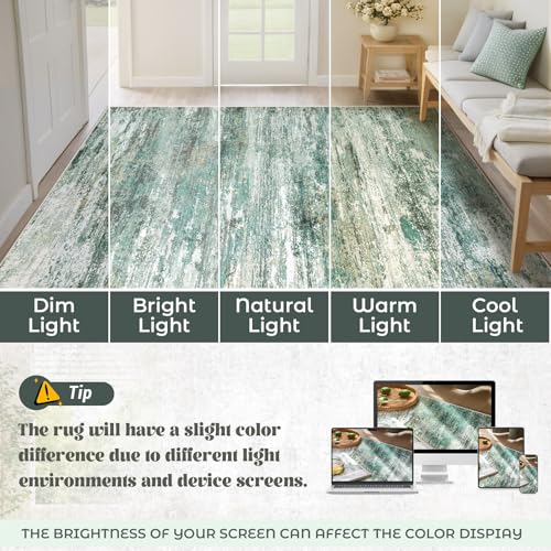 6x9 Area Rugs for Living Room (Green / 6' x 9' (Rectangular))