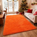 Orange Shag Area Rugs for Bedroom Living Room