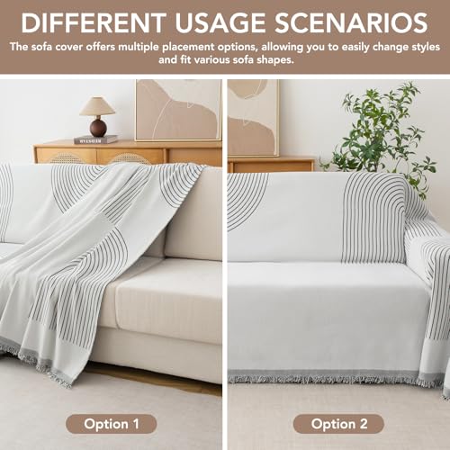 Couch Cover for Sofa (Arc Grey / 71*134 inch)