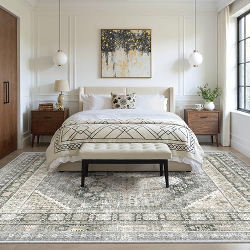 6x9 Area Rugs for Living Room (Wheat/Charcoal / 6' x 9' (Rectangular))