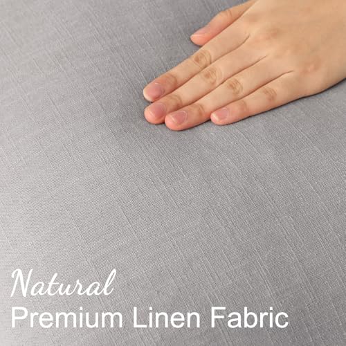 Fall Light Grey Linen Throw Pillow Covers 26x26 Set of 2 (Light Grey / 26" x 26" (Pack of 2))