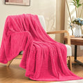 Hot Pink Fleece Throw Blanket for Women (Hot Pink / Throw/Travel-50x60 IN)