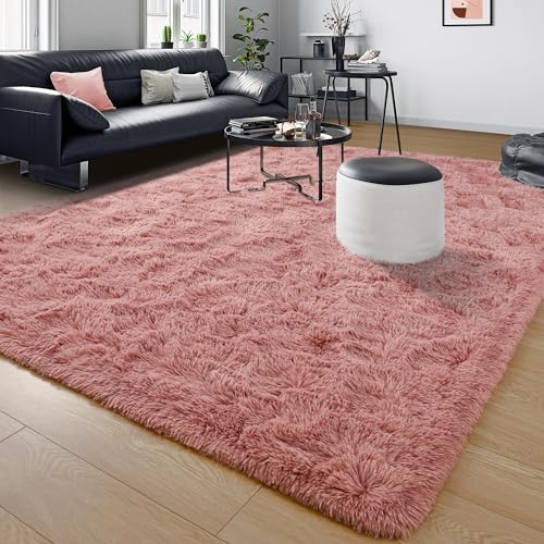 4x6 Fluffy Blush Pink Area Rugs for Living Room Girls Bedroom (Blush / 4' X 6' (Rectangular))