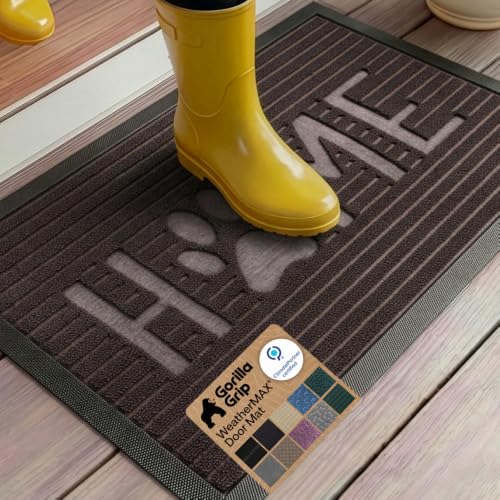 WeatherMAX Door Mat (Espresso Home Paw / 35" x 23")