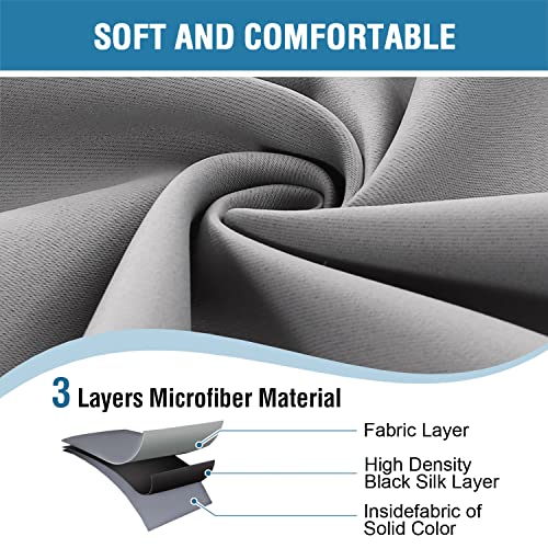 Doorway Curtain Blackout Closet Door Curtain Room Divider Window Treatment Curtain for Bedroom Thermal Insulated Privacy Drape Soundproof Grommet (42"W x 80"L (Pack of 1) / Dove Gray)