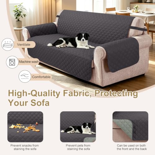 Oversized Loveseat Couch Cover for Dogs (Dark Grey/Light Grey / Loveseat - Oversized (54"))