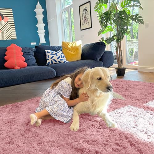 2x5 Machine Washable Runner Rugs for Hallway (2x5 Ft / Pale Pink)
