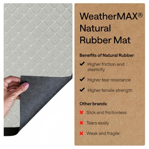 WeatherMAX Door Mat (Light Gray Lattice / 29" x 17")
