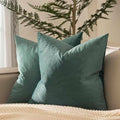 16x16 Velvet Throw Pillow Covers Set of 2 for Couch Sofa Bed (Emerald / 16" x 16" (Pack of 2))