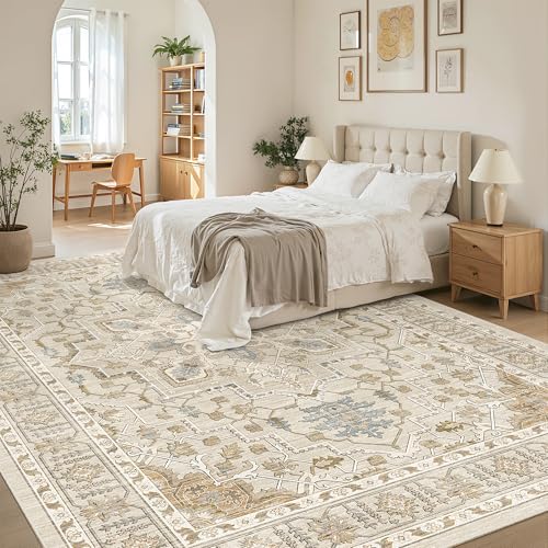 8x10 Area Rugs for Living Room (Beige/Blue / 8' x 10' (Rectangular))