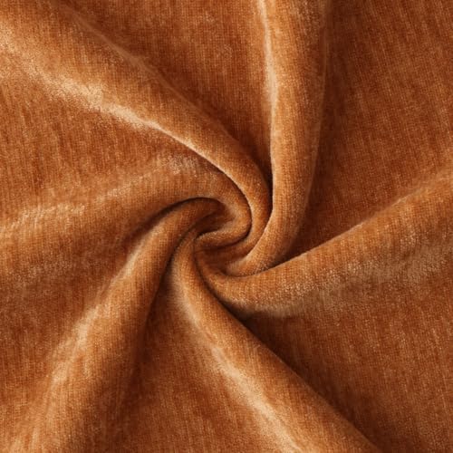 Chenille Light Rust Velvet Throw Pillow Covers 18x18 Set of 2 (Light Rust / 18" x 18" (Pack of 2))