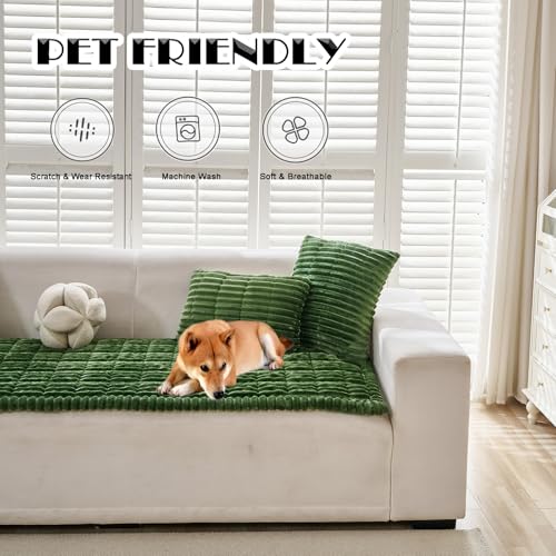 Couch Cover for Dogs Washable Non (Green / 27.6X70.9)