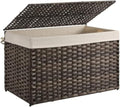 Woven Storage Basket with Lid (160 L / Brown)