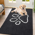 Dog Door Mat for Muddy Paws (44"X32" / Black and White)