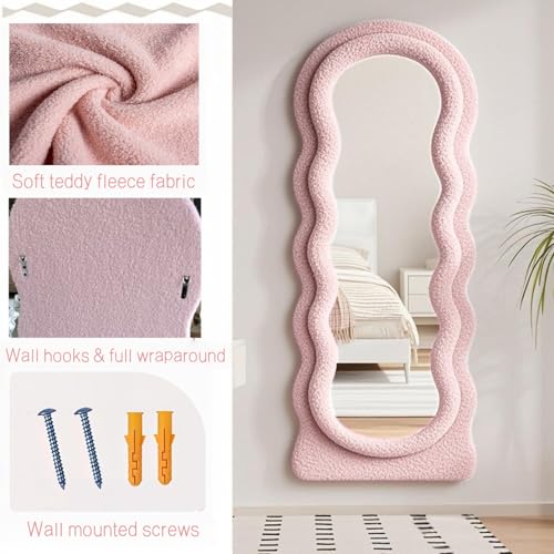 Full Length Mirror (Pink / 63"L x 24"W)