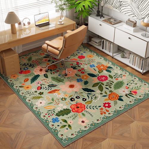 Area Rug 3x5 Washable (Green / 3' x 5' (Rectangular))