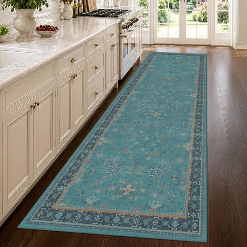 Teal 10ft Long Hallway Runner Rug (3' x 10' (Runner) / Emerald Teal)