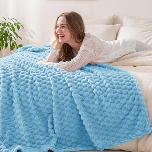 3D Fleece Twin Size Blanket for Bed (Blue / Twin ( 60x80 IN ))