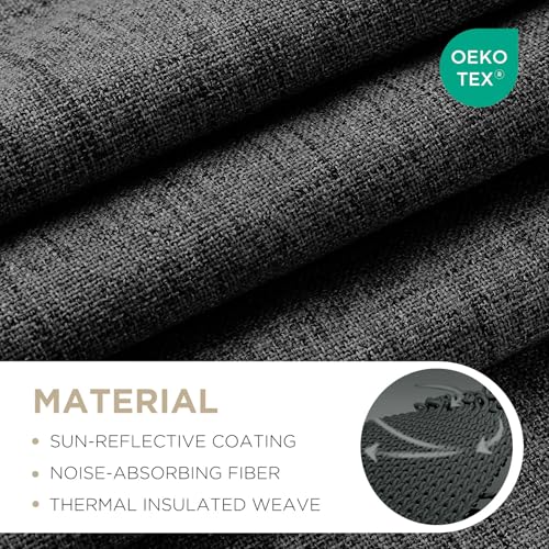 Blackout Curtains for Bedroom (Black / 66"W x 96"L (Pack of 2))