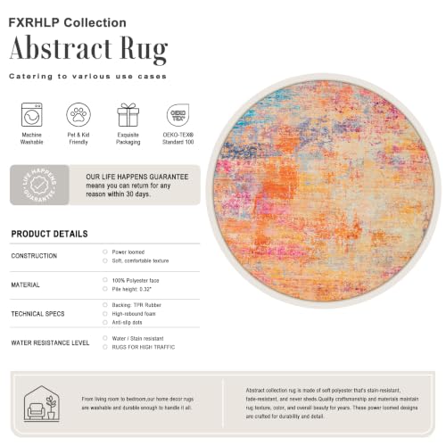 Round Area Rug Living Room (Galaxy Haze / 8' (Round))