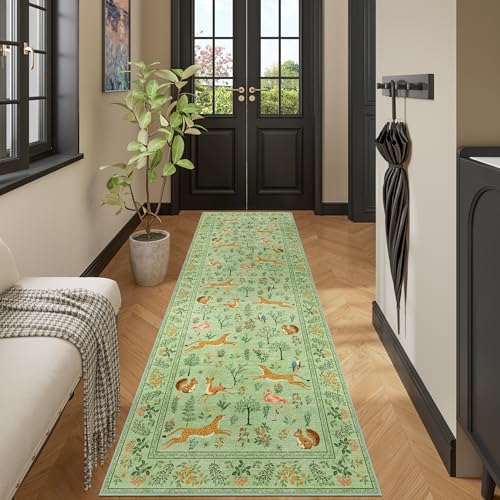 2.6x8 Rug for Hallway (Light Green(animal) / 2'6" x 8' (Rectangular))
