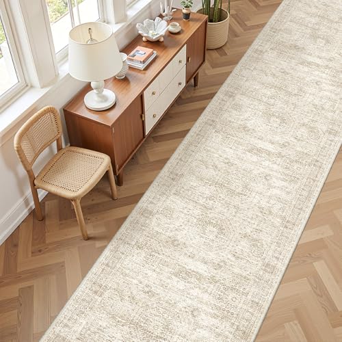 2'6 x 14' Runner Rug Non Slip (Beige/Ivory / 2'6" x 14' (Runner))
