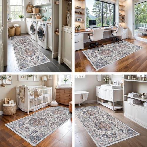 Hallway Washable Runner Rug (2' x 6' (Rectangular) / Brick)