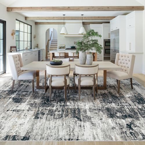 8x10 Area Rugs for Living Room (Black Grey / 8' x 10' (Rectangular))