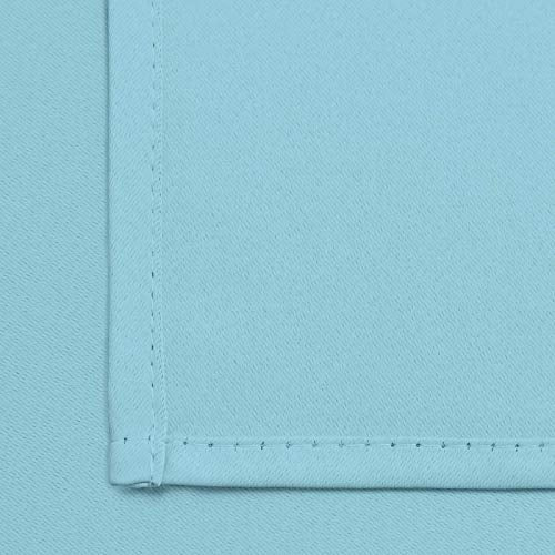 Blackout Curtains 38x84 inch Sky Blue Thermal Drapes (Sky Blue / 38"W x 84"L (Pack of 2))